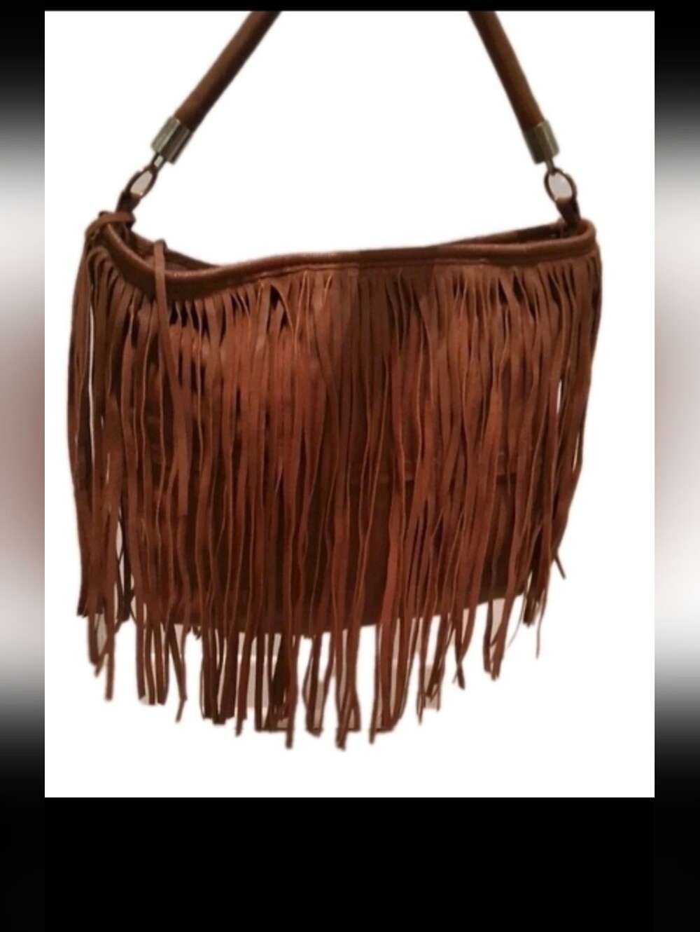 "2/$45" H&M Brown Fringe Shoulder Bag | Boho Western Y2K - Picture 2 of 9